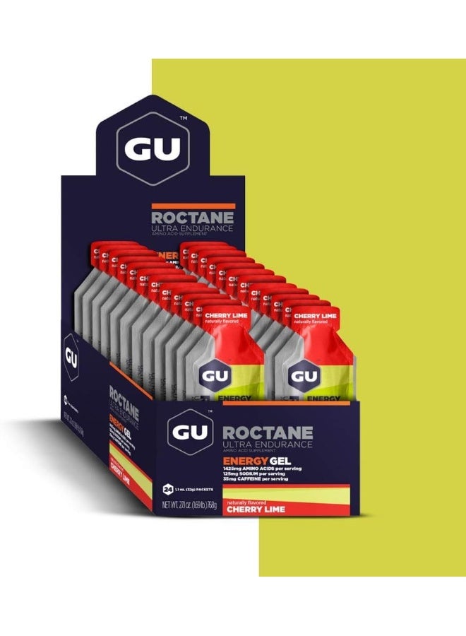 Gu Energy Roctane Ultra Endurance Energy Gel, 24-Count (Cherry Lime, 24-Count) - Image 4